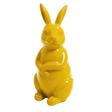 Statue Lapin Animaux Resine - 35cm - Jaune - ANIMAUX-RESINE.FR