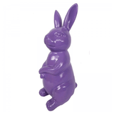 Statue Lapin Animaux Resine - 35cm - Violet - ANIMAUX-RESINE.FR