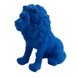 Statue Lion Animaux Resine - 65cm - Bleu - ANIMAUX-RESINE.FR