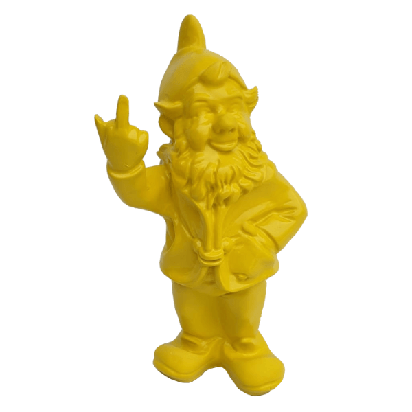 Statue Nain Oeuvre Resine - 33cm - Jaune - ANIMAUX-RESINE.FR