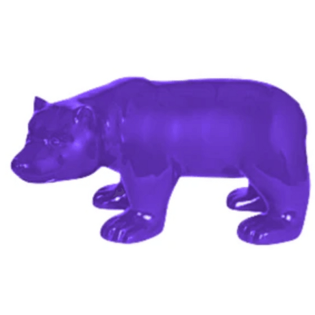 Statue Ours Animaux Resine - 100cm - Violet - ANIMAUX-RESINE.FR