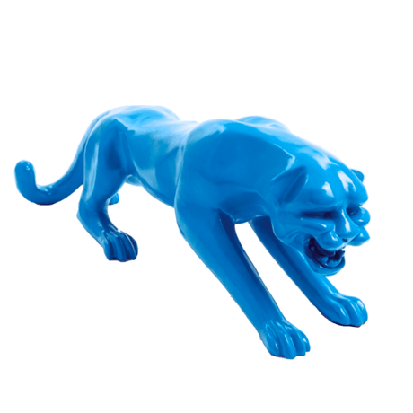 Statue Panthere Animaux Resine - 110cm - Bleu - ANIMAUX-RESINE.FR