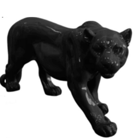 Statue Panthere Animaux Resine - 80cm - Noir - ANIMAUX-RESINE.FR