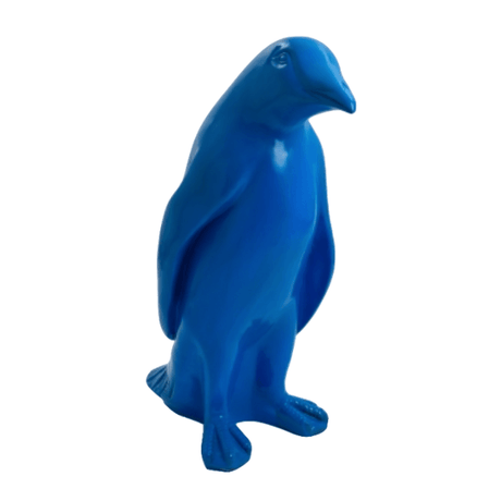 Statue Pingouin Animaux Resine - 120cm - Bleu - ANIMAUX-RESINE.FR