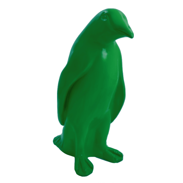 Statue Pingouin Animaux Resine - 70cm - Vert - ANIMAUX-RESINE.FR