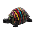 Statue Tortue Animaux Resine - 110cm - Multi Coulure Noir - ANIMAUX-RESINE.FR