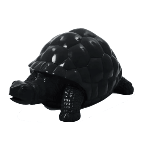 Statue Tortue Animaux Resine - 110cm - Noir - ANIMAUX-RESINE.FR