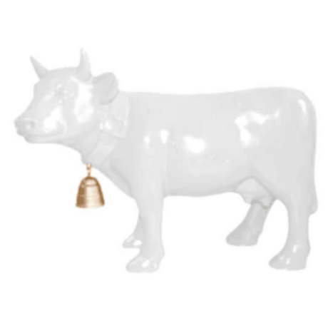 Statue Vache Animaux Resine - 110cm - Blanc - ANIMAUX-RESINE.FR