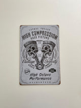 PLAQUE MÉTAL COMPRESSION 30X20 CM - PLAQUE DECORATIVE - ANIMAUX-RESINE.FR