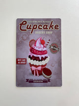 PLAQUE MÉTAL CUPCAKE 30X20 CM - PLAQUE DECORATIVE - ANIMAUX-RESINE.FR