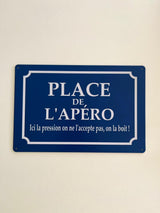 PLAQUE MÉTAL PLACE PAERO 30X20 CM - PLAQUE DECORATIVE - ANIMAUX-RESINE.FR