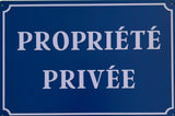 PLAQUE MÉTAL PRIOPRIETE PRIVEE 30X20 CM - PLAQUE DECORATIVE - ANIMAUX-RESINE.FR