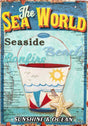 PLAQUE MÉTAL SEA WORLD 30X40 CM - PLAQUE DECORATIVE - ANIMAUX-RESINE.FR