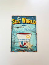 PLAQUE MÉTAL SEA WORLD 30X40 CM - PLAQUE DECORATIVE - ANIMAUX-RESINE.FR