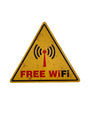 PLAQUE TRIANGLE MÉTAL WIFI 30x35 CM - PLAQUE DECORATIVE - ANIMAUX-RESINE.FR