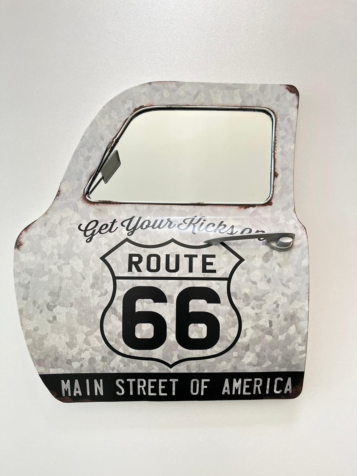 PORTIÈRE MÉTAL ROUTE 66 H.50CM - PORTIÈRE DECORATIVE - ANIMAUX-RESINE.FR